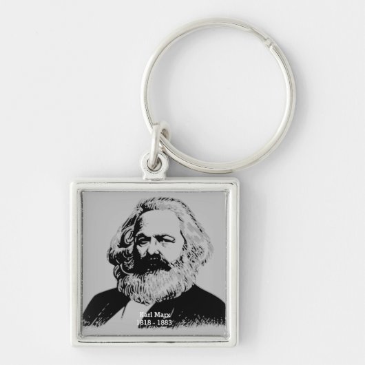 Porte-clés Karl Marx - carré (Devant)