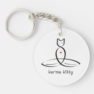 Porte-clés Karma Kitty - texte de fantaisie de style