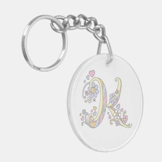 Porte-clés Kassandra monogramme K nom et signification (Devant gauche)