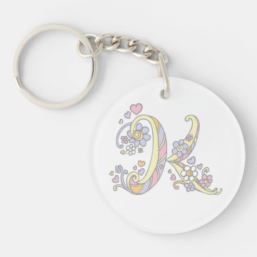 Porte-clés Kassandra monogramme K nom et signification (Devant)