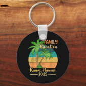 Porte-clés Kauai Hawaii Beach Famille Vacances 2025 Été (Recto)