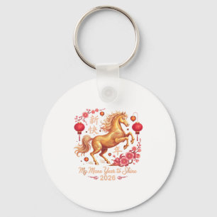 Porte-clés Kawaii 2026 Crazy Horse Dame Année Chevaline Pour