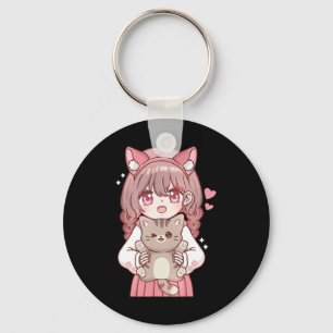 Porte-clés Kawaii Anime Kawaii Amoureux des chats Otaku