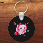 Porte-clés Kawaii Axolotl Lait fraise Shake Anime Gift Gi (Recto)