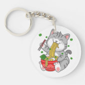Porte-clés Kawaii Cat Ramen Noodle Funny Pet Cat (Devant)