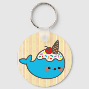 Porte-clés Kawaii Crème glacée Narwhal
