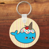Porte-clés Kawaii Crème glacée Narwhal (Recto)