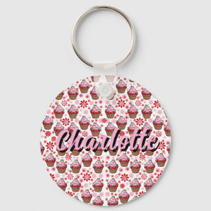Porte-clés Kawaii Cupcake Design - Illustration de dessert mi