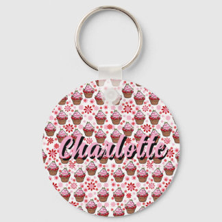 Porte-clés Kawaii Cupcake Design - Illustration de dessert mi