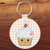 Porte-clés Kawaii Cupcake en Pois (Recto)
