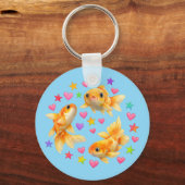 Porte-clés kawaii cute y2k rainbow goldfish (Recto)