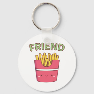 Porte-clés Kawaii Friend Fries Doodle Matching Meilleur Frien
