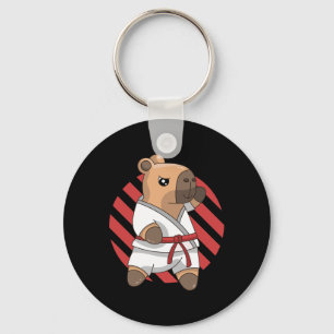 Porte-clés Kawaii Funny Capyra Capy Karate Arts martiaux Keik