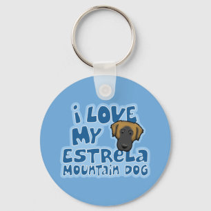Porte-clés Kawaii J'Aime Mon Chien De Montagne Estrela