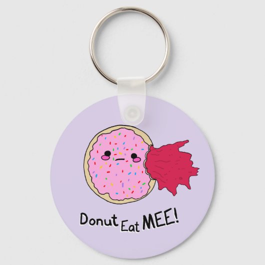 Porte-clés Kawaii Jam Donut Mange-Moi (Recto)