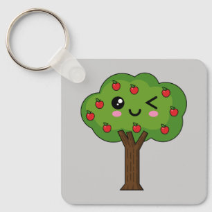 Porte-clés Kawaii Joyeux Pommier À Voie