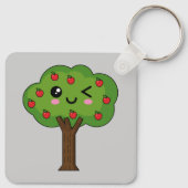 Porte-clés Kawaii Joyeux Pommier À Voie (Dos)