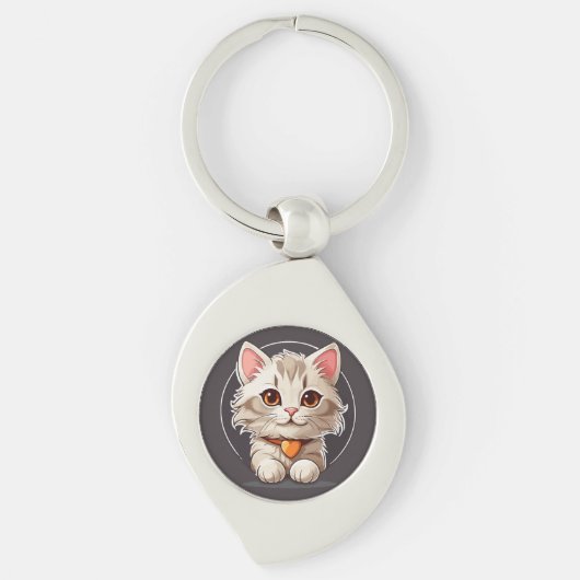 Porte-clés Kawaii Kitty Chat (Devant)