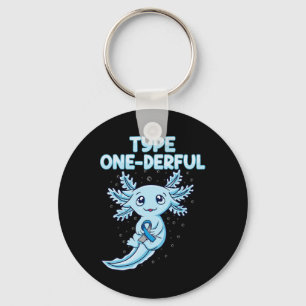 Porte-clés Kawaii mignon Axolotl Type Onederful T1d Diabetes