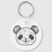 Porte-clés Kawaii Panda Dessin En Noir Et Blanc (Verso)