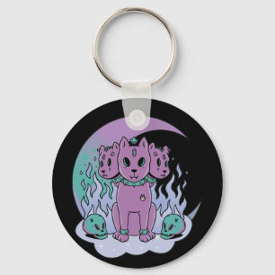 Porte-clés Kawaii Pastel Colors Gothique Cute Goth Chiens Key