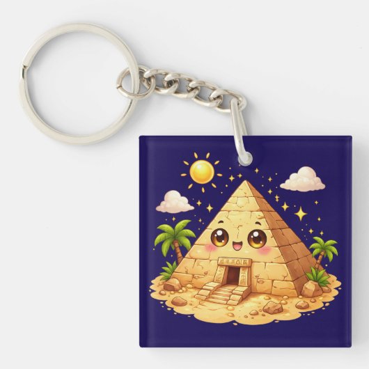 Porte-clés Kawaii Pyramide d'Égypte (Devant)