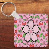 Porte-clés Kawaii Rouge Cerise Tendances Mignonne Fille Esthé (Recto)