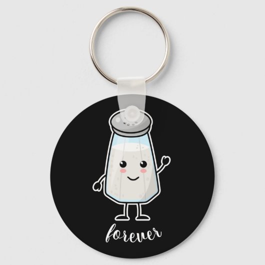 Porte-clés Kawaii Sel Shaker : Pour toujours (amour) (Recto)