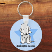 Porte-clés Kawaii Star Bedlington Terrier (Recto)