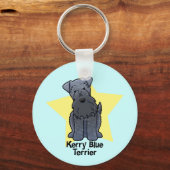 Porte-clés Kawaii Star Kerry Blue Terrier (Recto)