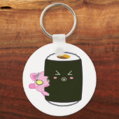 Porte-clés Kawaii Sushi Roll avec Nadel le chat (Recto)