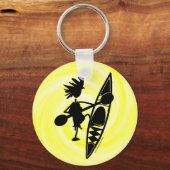 Porte-clés Kayak Canoe Joyeux Silhouette (Recto)