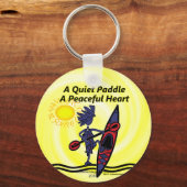 Porte-clés Kayak Une Vague De Paddle Calme (Recto)