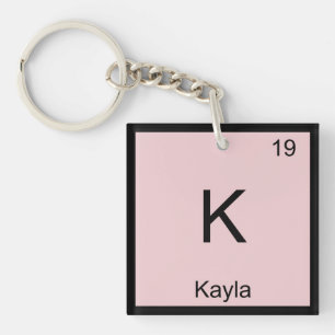 Porte-clés Kayla  Nom Élément Chimique Tableau Périodique