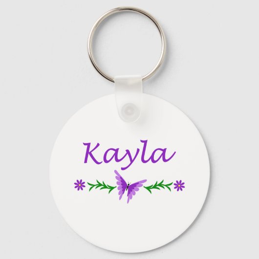 Porte-clés Kayla (Papillon pourpre) (Recto)