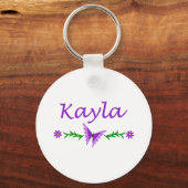 Porte-clés Kayla (Papillon pourpre) (Recto)