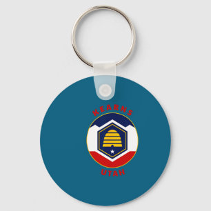 Porte-clés Kearns Utah Nouvel Ut Drapeau Ruche Souvenir de va