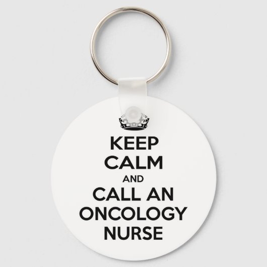 Porte-clés Keep Calm and Call à Oncology Nurse (Recto)