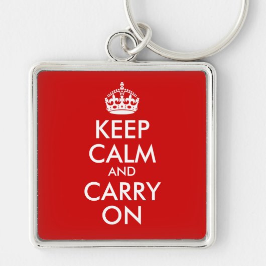 Porte-clés Keep Calm and Carry On (Devant)
