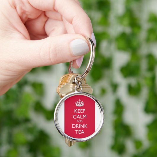 Porte-clés keep calm and drink tea rose (main)