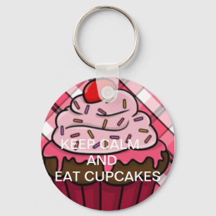 Porte-clés Keep calm and eat cupcakes
