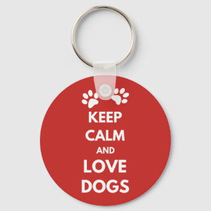 Porte-clés Keep calm and love dogs