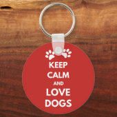 Porte-clés Keep calm and love dogs (Recto)