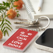 Porte-clés Keep calm and love dogs (Devant droit)