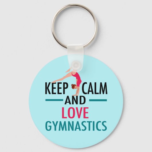 Porte-clés Keep Calm and Love Gymnastics (Recto)