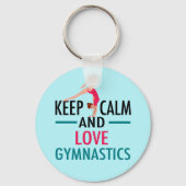 Porte-clés Keep Calm and Love Gymnastics (Verso)