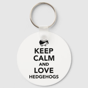 Porte-clés Keep calm and love hedgehogs