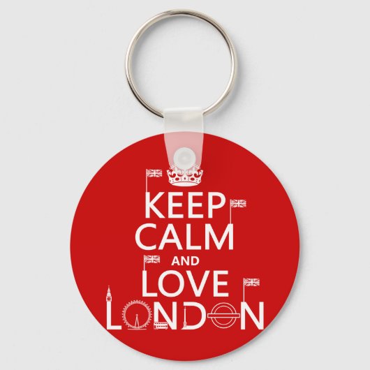 Porte-clés Keep Calm and Love London (Recto)