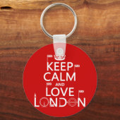 Porte-clés Keep Calm and Love London (Recto)