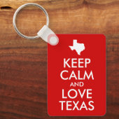 Porte-clés Keep Calm and Love Texas (Recto)